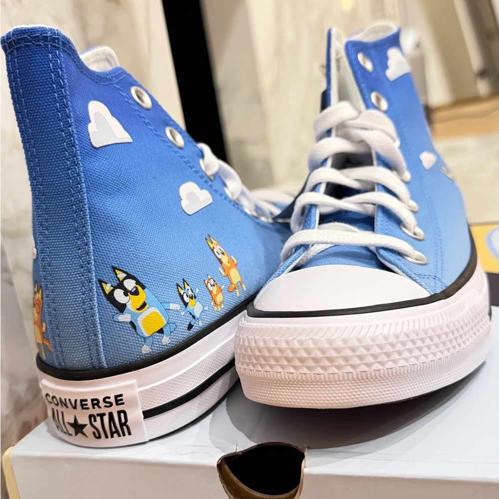 Converse Sky Blue Bluey Cartoon High-Tops - Picture 4 of 6